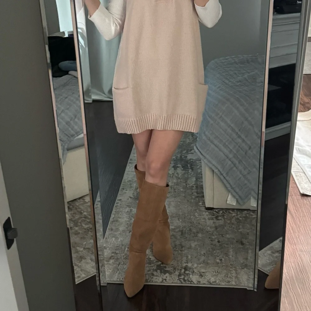 Camel Suede Scrunchie Boot Women's Pull up Boots